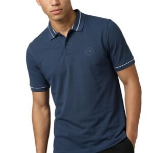 Men's Regular Fit Branded Insignia Half Sleeve Polo T-Shirt|Cotton Rich|Premium Pique Weave,S,Adrenaline Red