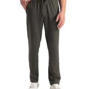 9500 Men's Super Combed Cotton Rich Regular Fit Trackpant with Side Pockets_Olive_L