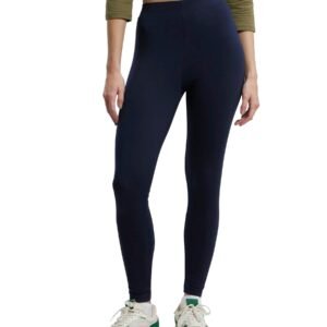 Women's Super Combed Cotton Elastane Stretch Slim Fit Leggings with Ultrasoft Waistband_Style_AW87_Navy Blazer_L