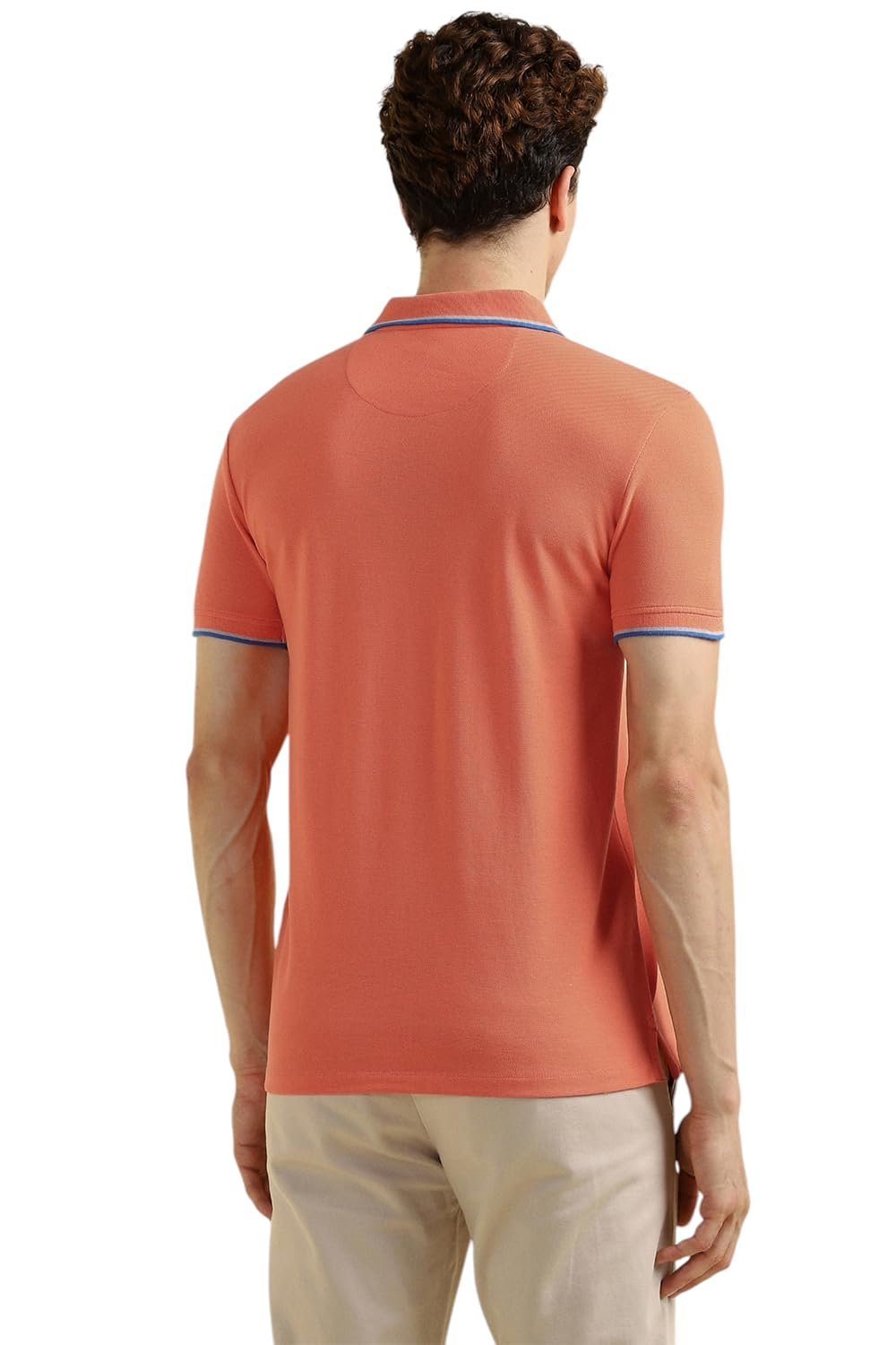 Men's Regular fit Solid Polo T-Shirt (ASKPQRGF759748_Peach) - Image 3