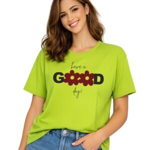 Women’s Loose Fit Graphic Printed T-Shirt | Soft Cotton Blend Fabric | Round Neck Half Sleeve Casual Top, Travel & College