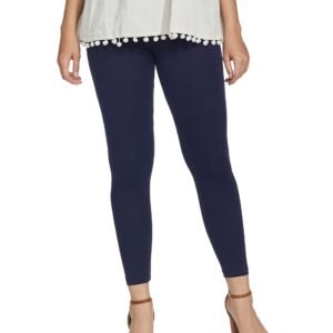 Women's Regular Fit Navy Mid Rise Leggings Large